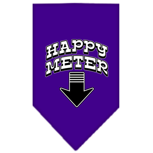 Happy Meter Screen Print Bandana Purple Large